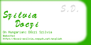 szilvia doczi business card